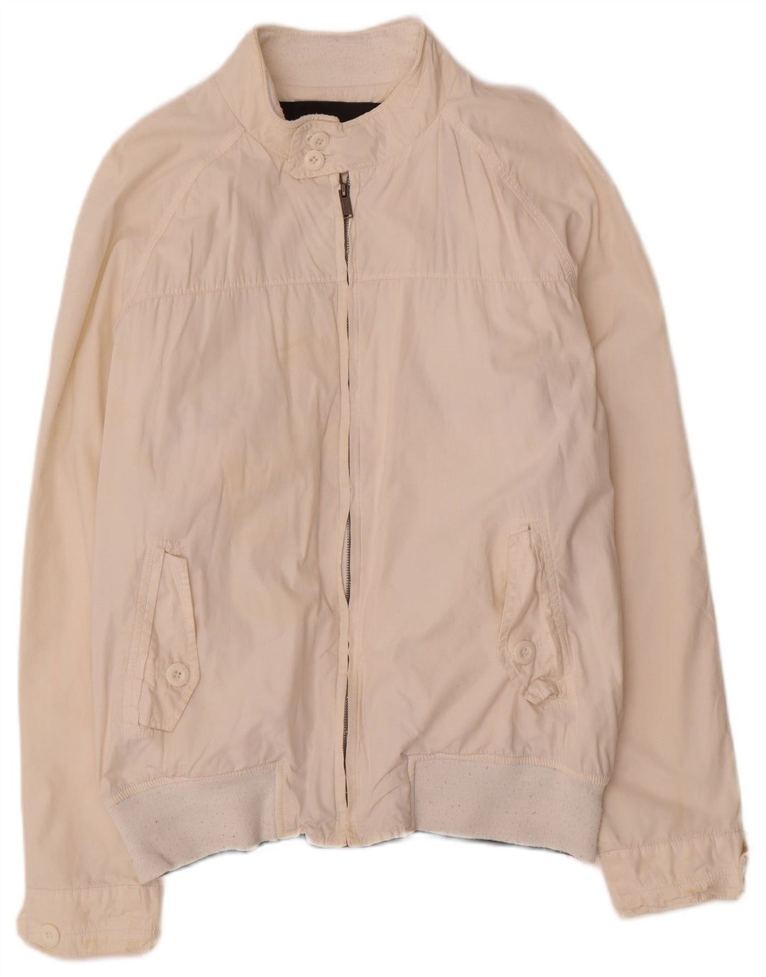 Męska kurtka bomberka Zara UK 42 XL, biała