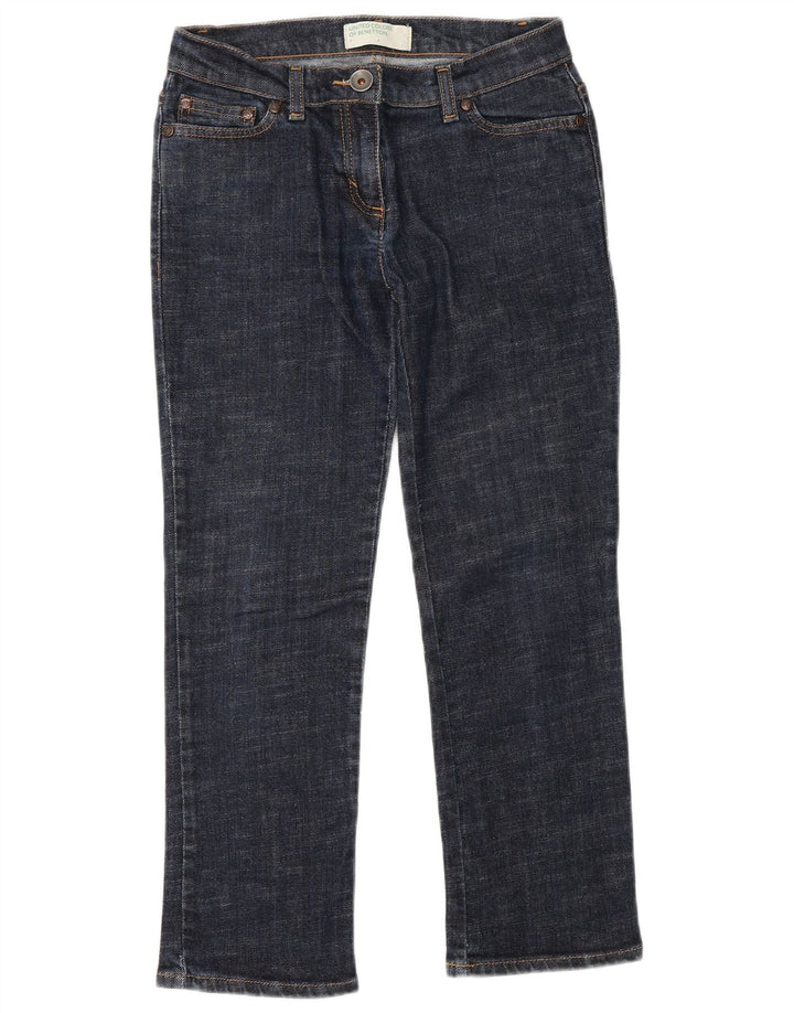 Jeansy damskie Benetton IT 40 Small W26 L25 Granatowe