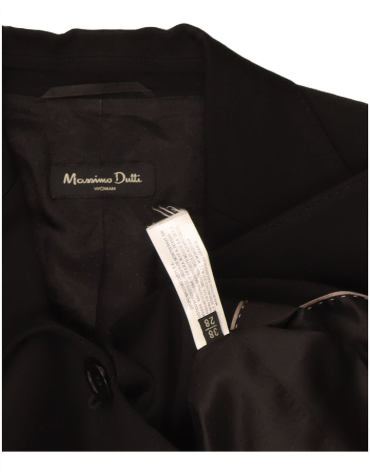 Massimo Dutti Damska marynarka zapinana na 1 guzik EU 38 Mała czarna wełna