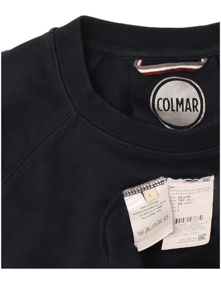 Męska bluza z grafiką Colmar, duża, granatowa, bawełniana