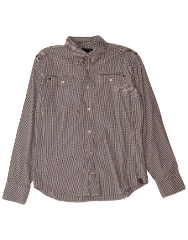 Koszula męska G-STAR XL, bawełniana, w czarną kratkę