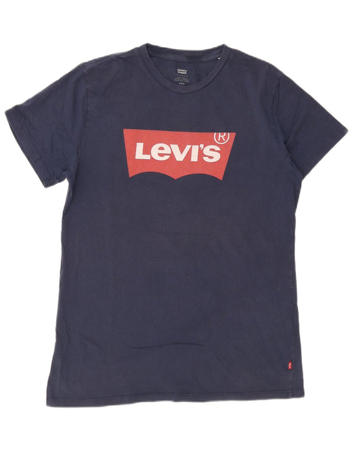Męski T-shirt z grafiką Levi's, średni, granatowy, bawełniany