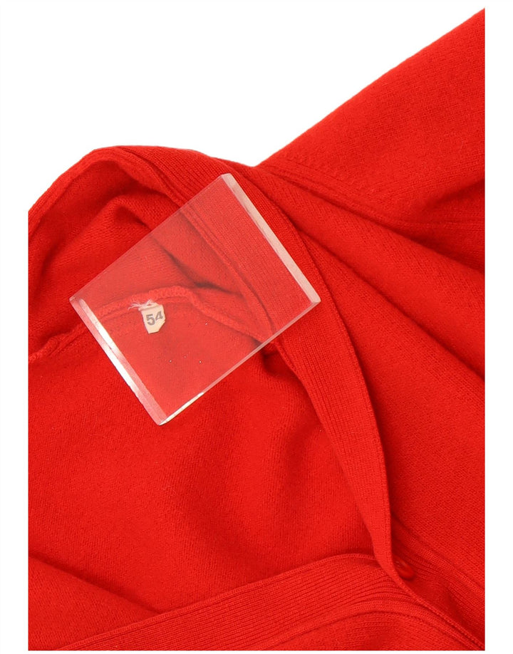 Sweter damski w stylu vintage IT 54 3XL czerwony