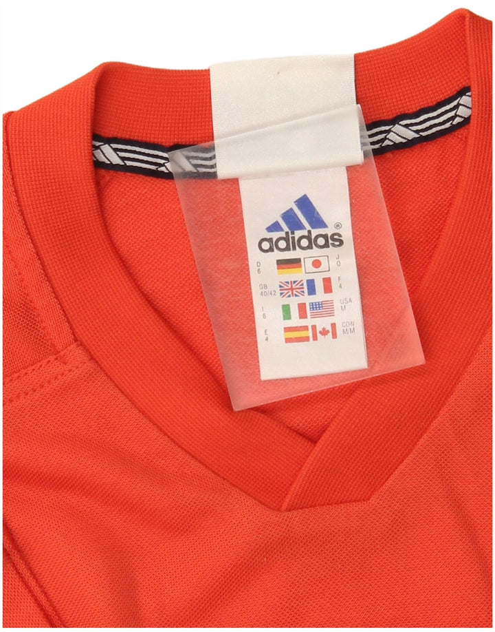 Męska koszulka graficzna Adidas Top UK 40/42 Średni pomarańczowy poliester