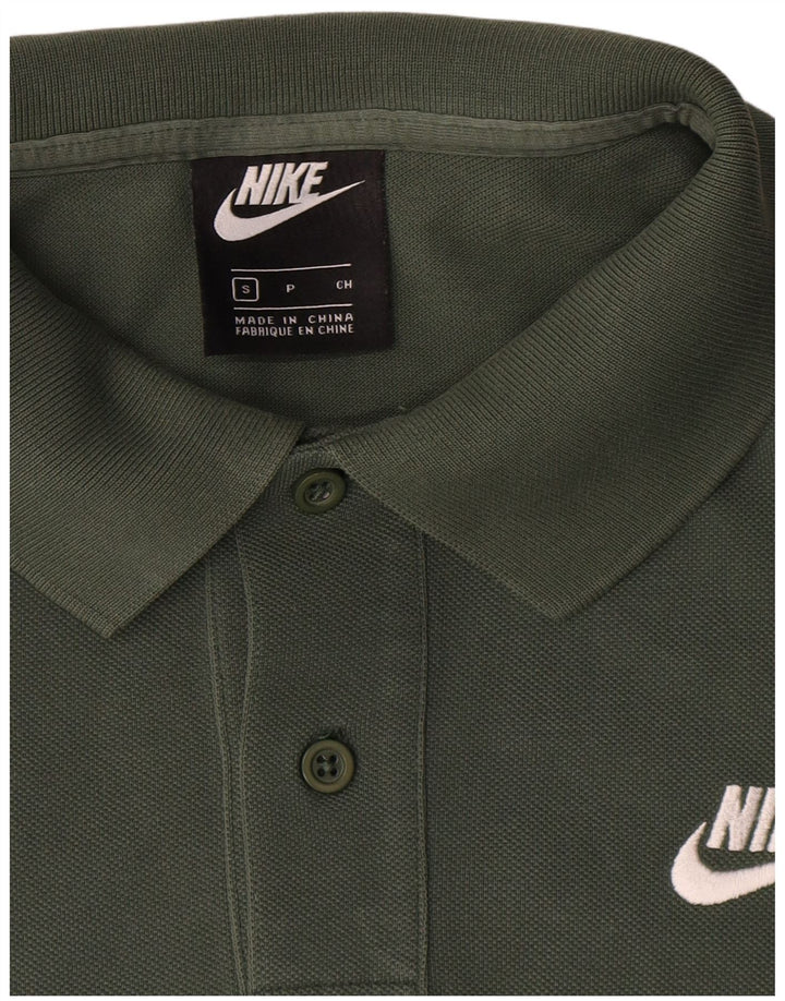 Męska koszulka polo Nike, mała, zielona, bawełniana