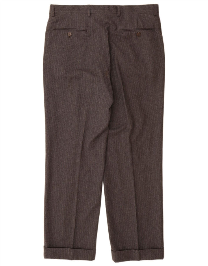 Valentino męski 2-częściowy garnitur z 3 guzikami IT 48 Medium W32 L29 Szary w prążki