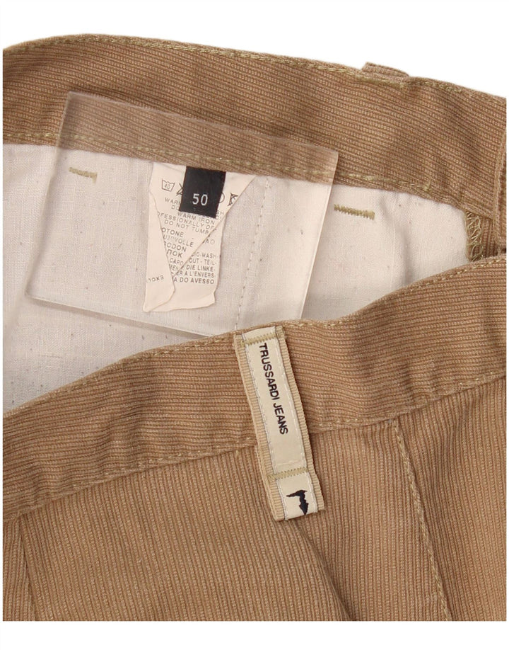 Spodnie chino męskie TRUSSARDI IT 50 Large W34 L34 Beżowe prążki
