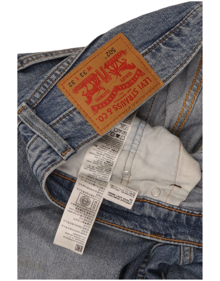 Męskie jeansy Levi's 502 Tapered W33 L32 Niebieskie bawełniane
