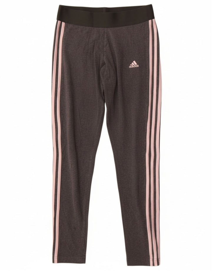 Damskie legginsy Adidas UK 12 Średnioszare, bawełniane
