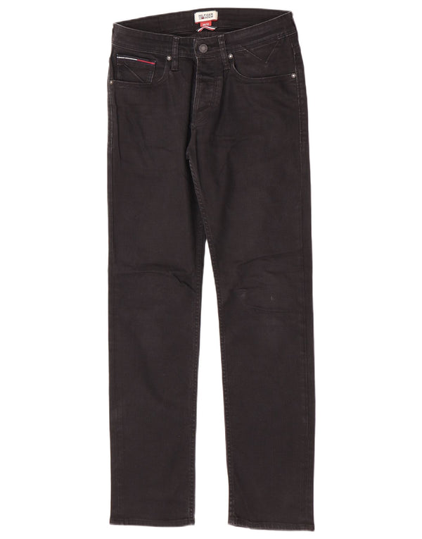 Męskie jeansy slim fit Tommy Hilfiger W30 L32 Czarne bawełniane