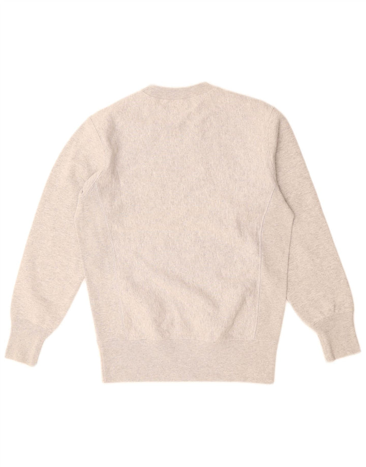 Męska bluza Champion z grafiką, mała, szara, nakrapiana bawełna