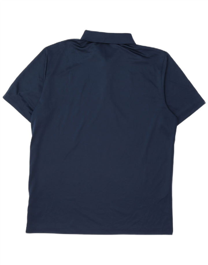 Męska koszulka polo Adidas, duża, granatowa, z poliestru