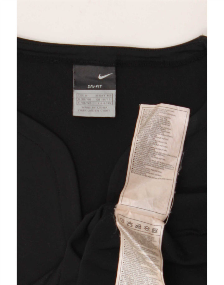 Damska koszulka z krótkim rękawem Nike Dri Fit, UK 10/12, poliester w średnie czarne paski