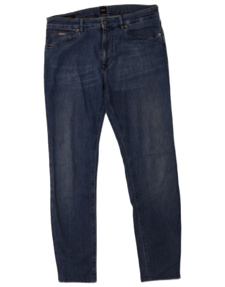 Damskie jeansy slim HUGO BOSS W32 L29 Niebieskie bawełniane