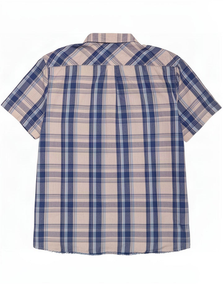 Męska koszula z krótkim rękawem Levi's, duża, niebieska, bawełniana krata