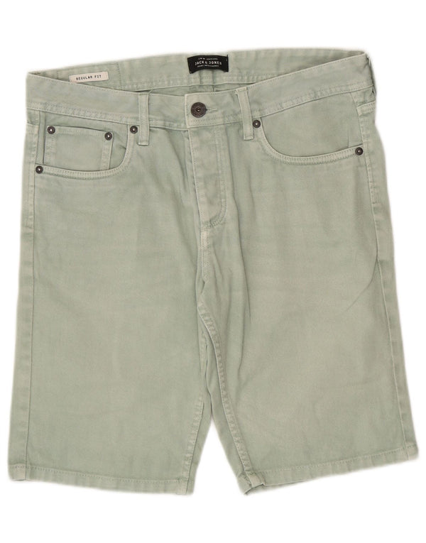 Męskie spodenki jeansowe Jack & Jones o regularnym kroju, średnie W32, zielone, bawełniane