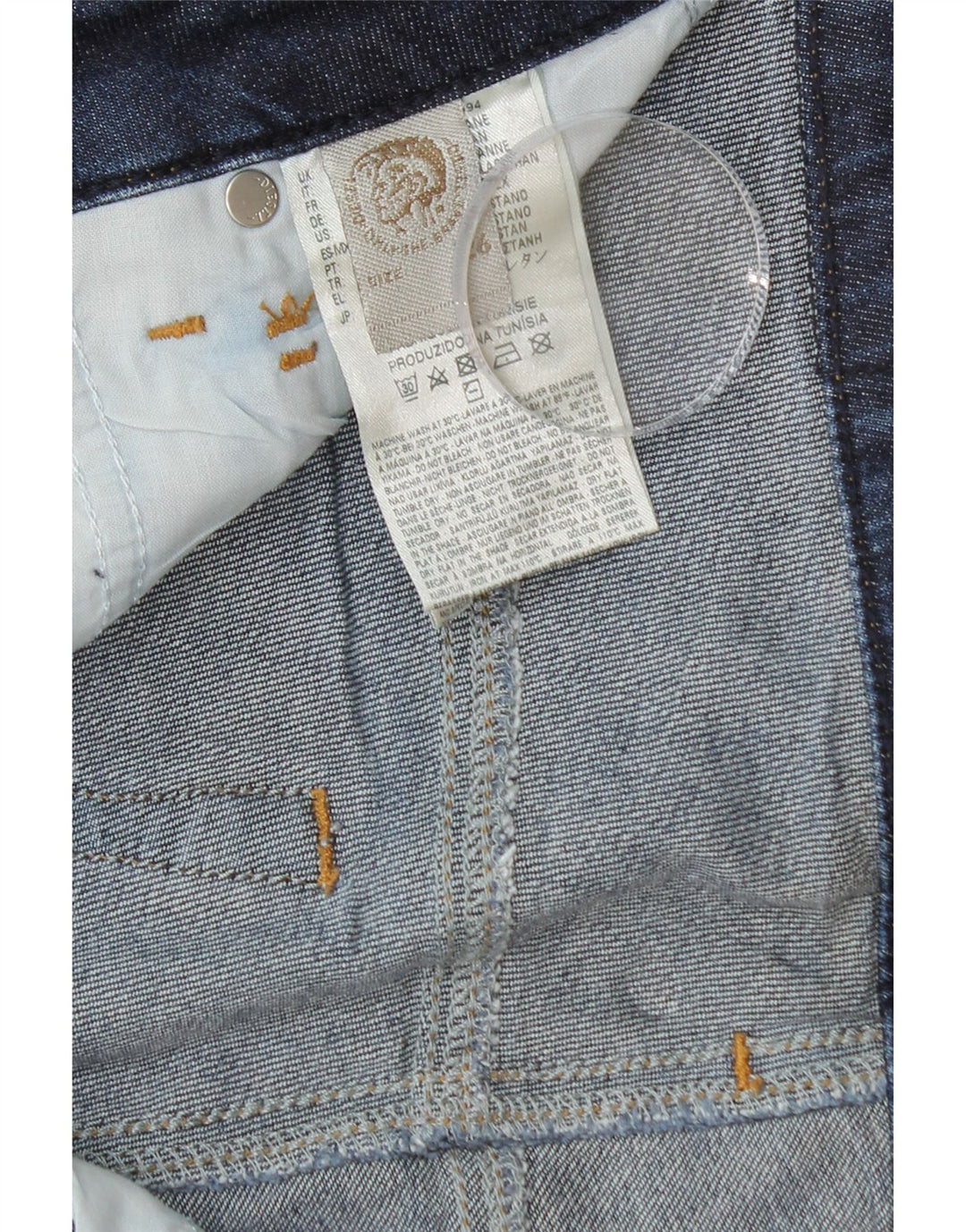 DIESEL Damskie jeansy Skinzee Banana Cropped W26 L24 Niebieskie bawełniane