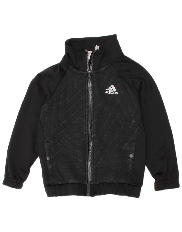 Chłopięca bluza dresowa Adidas z grafiką, 5-6 lat, czarna, geometryczna