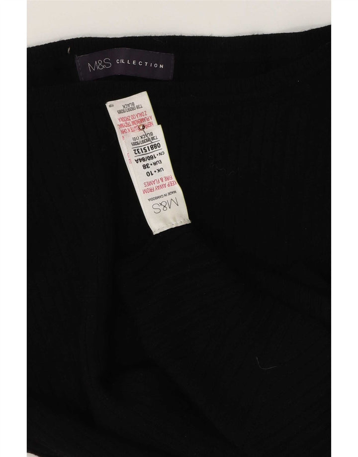 Marks & Spencer Damski sweter z dekoltem w łódkę, UK 10, mały, czarny