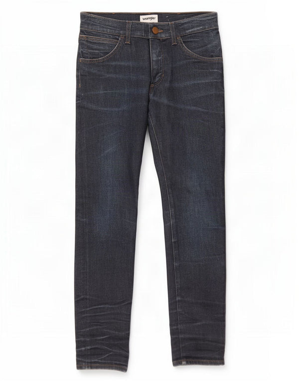 Wrangler Męskie Bryson Skinny Jeans W30 L32 Granatowa bawełna