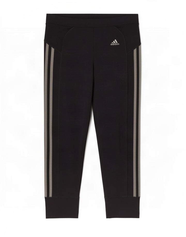 Damskie legginsy Adidas Capri UK 8, małe, czarne, poliestrowe