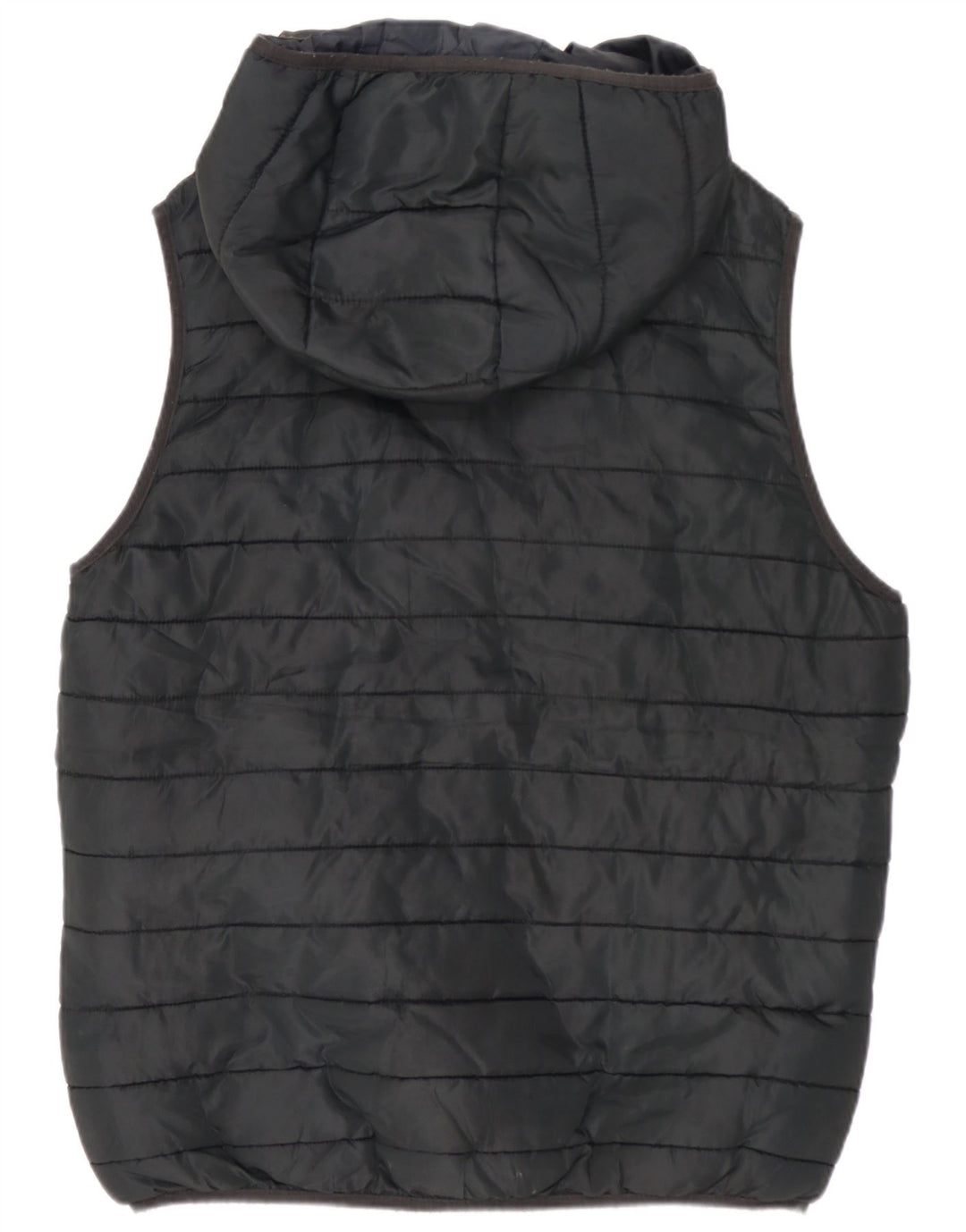 Męska wyściełana kamizelka z kapturem Jack & Jones UK 36, mała, czarna, poliester