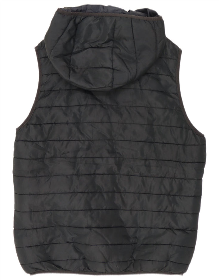 Męska wyściełana kamizelka z kapturem Jack & Jones UK 36, mała, czarna, poliester