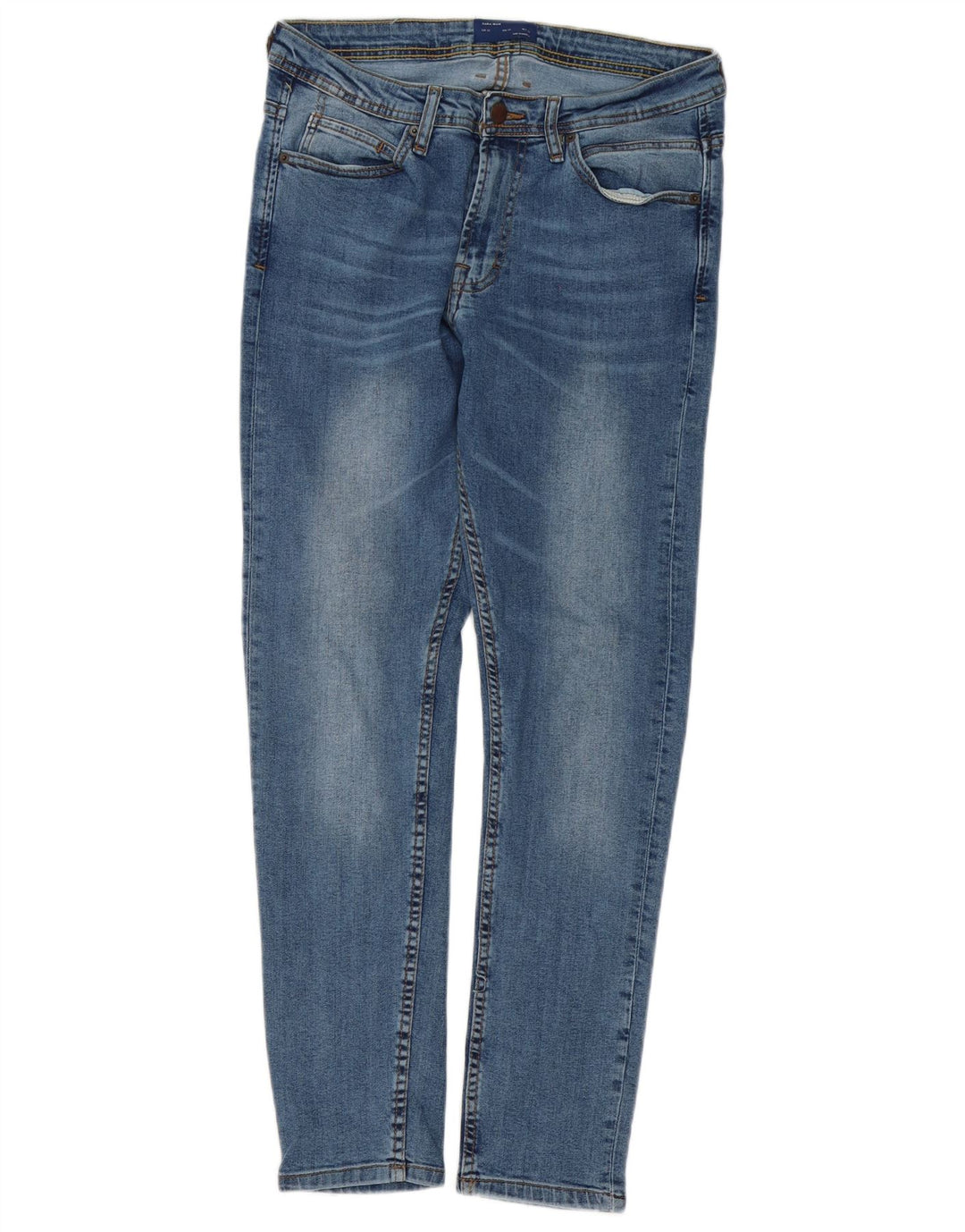 Męskie jeansy slim fit Zara EU 42 Large W32 L29 Niebieskie bawełniane