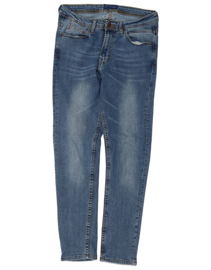 Męskie jeansy slim fit Zara EU 42 Large W32 L29 Niebieskie bawełniane