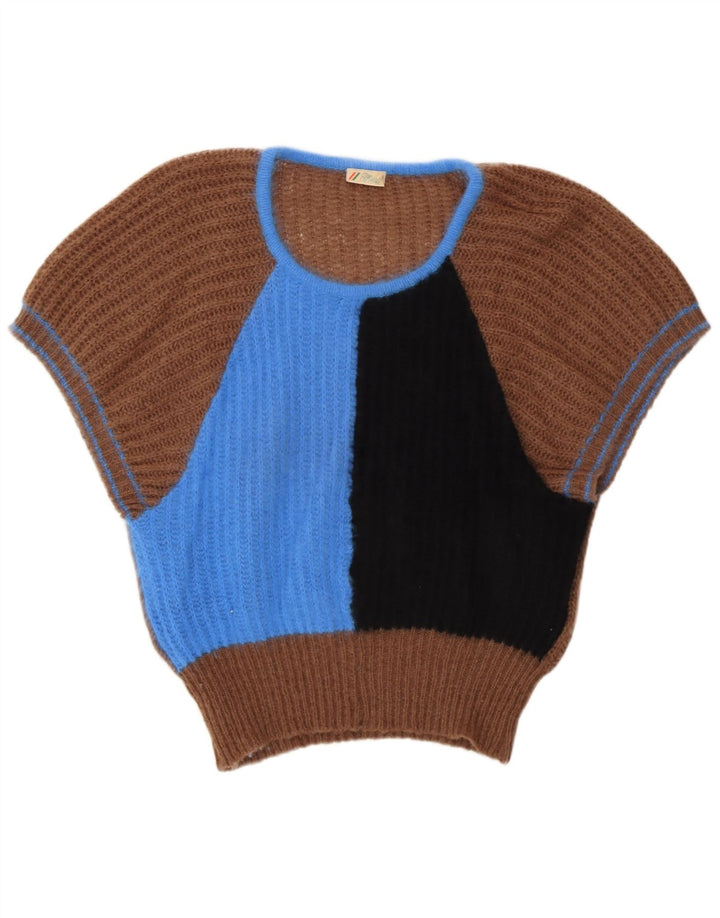 Damski sweter Berri z dekoltem w łódkę, UK 14, średni brąz, kolor blokowy Angora