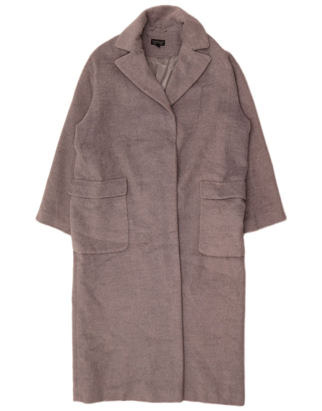 Topshop damski płaszcz oversize UK 12, średni szary poliester