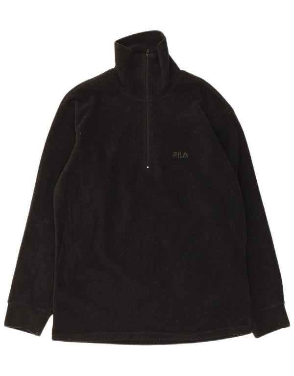 Damski sweter polarowy Fila z zamkiem błyskawicznym UK 10, mały czarny