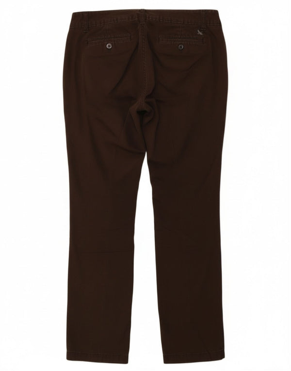 Damskie proste spodnie chino Eddie Bauer US 6 Medium W32 L30 Brązowa bawełna