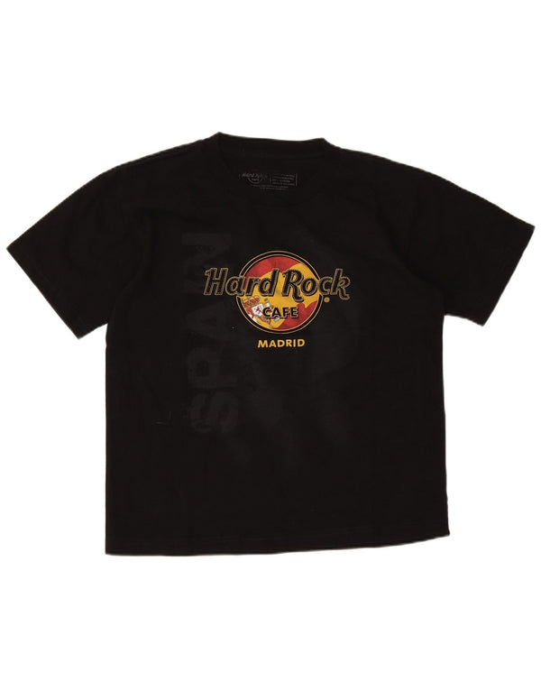 T-shirt chłopięcy Hard Rock Cafe Madrid z grafiką, 11-12 lat, mały, czarny