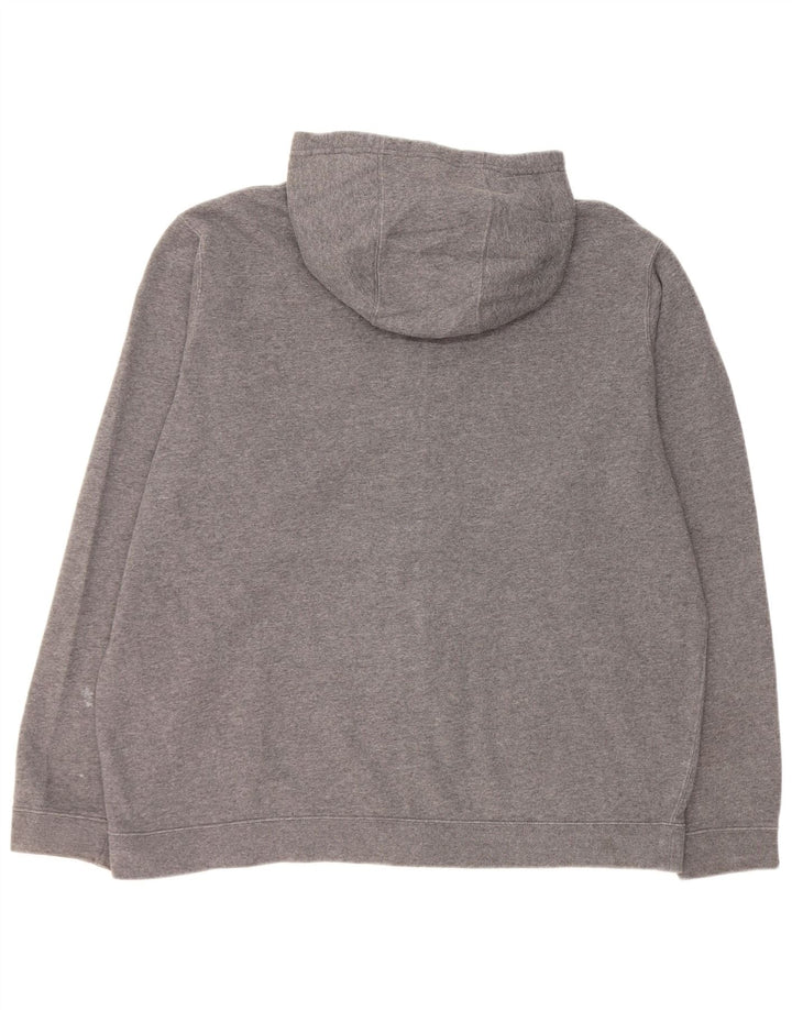 Męski sweter z kapturem i zamkiem Nike, 2XL, szara bawełna