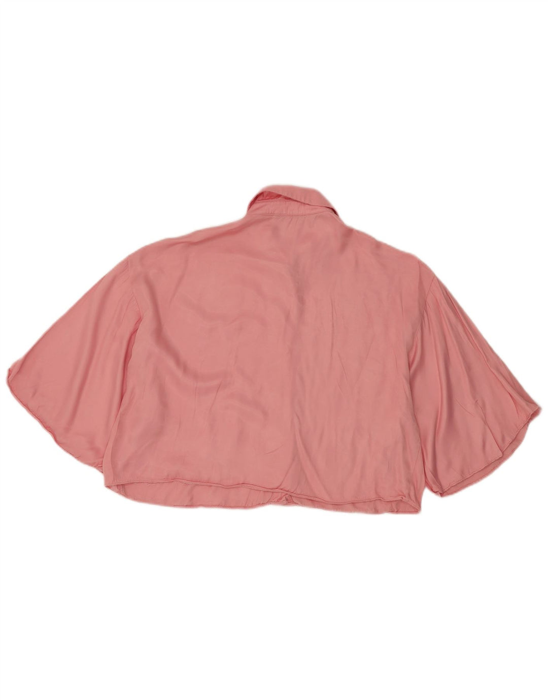Damska bluzka koszulowa ZARA Crop Batwing UK 14 Średnioróżowa wiskoza