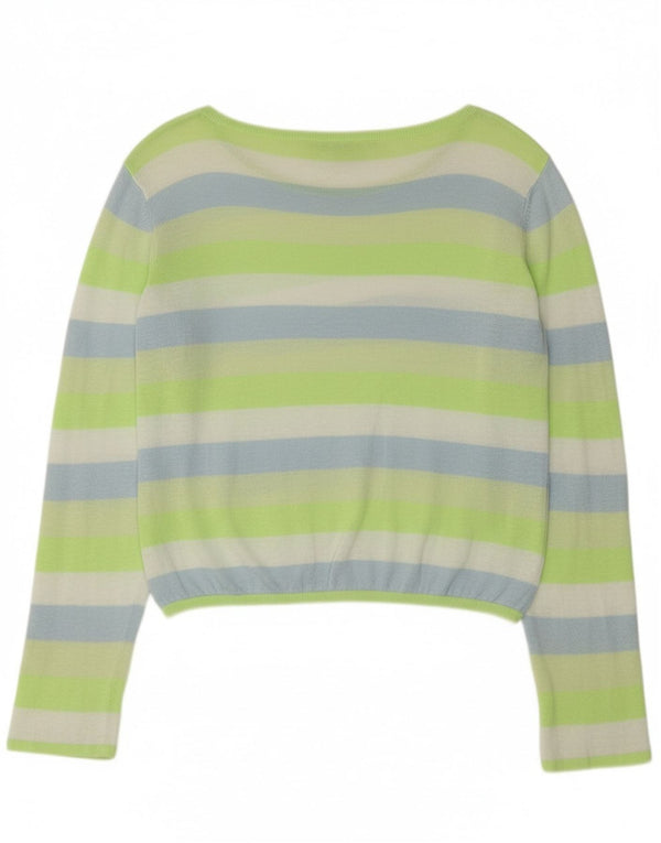 Damska krótka bluzka Tommy Hilfiger UK 18 XL, lniana w zielone paski