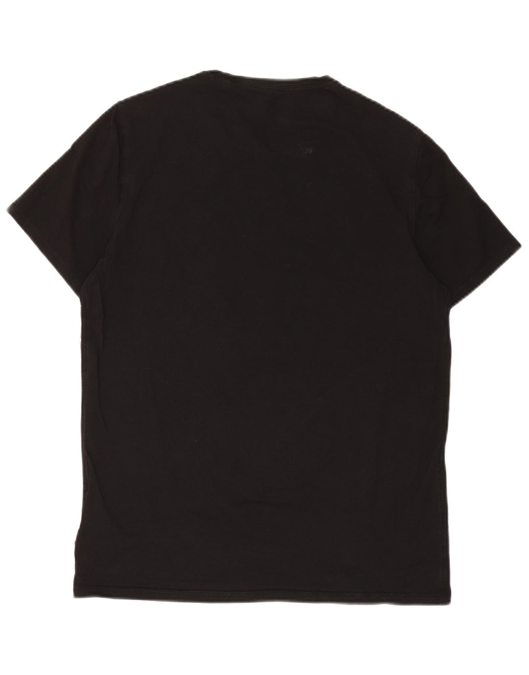 GUESS Mens Slim Fit Graphic T-Shirt Top Medium Black Cotton