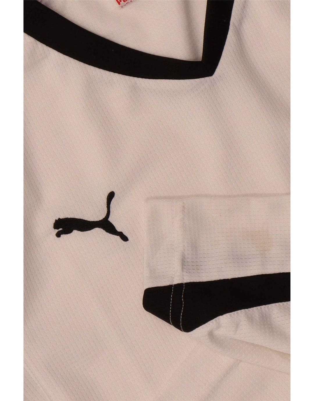 T-shirt damski Puma Top UK 16, duży, biały, poliester z blokami kolorów