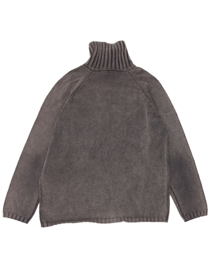 Męski sweter Zara, duży, szary, bawełniany