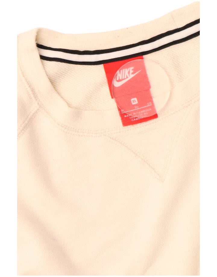 Męska bluza dresowa Nike XL w kolorze złamanej bieli, bawełniana