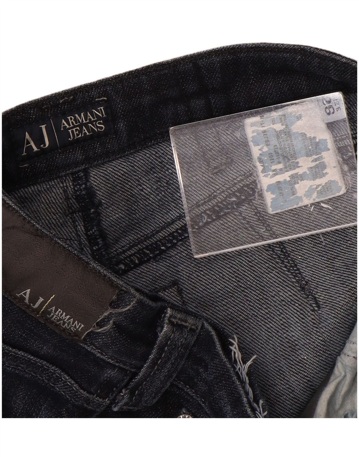 Damskie proste dżinsy Armani W26 L32 Granatowa bawełna
