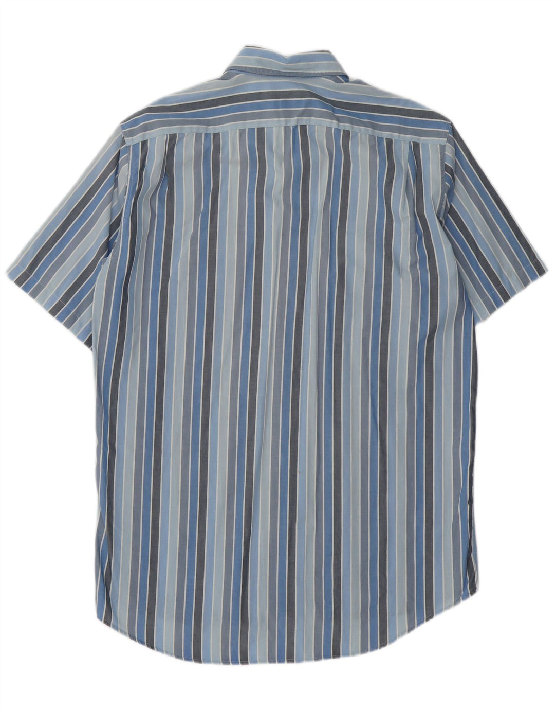 Koszula męska z krótkim rękawem LACOSTE, rozmiar 40, bawełniana w średnie niebieskie paski