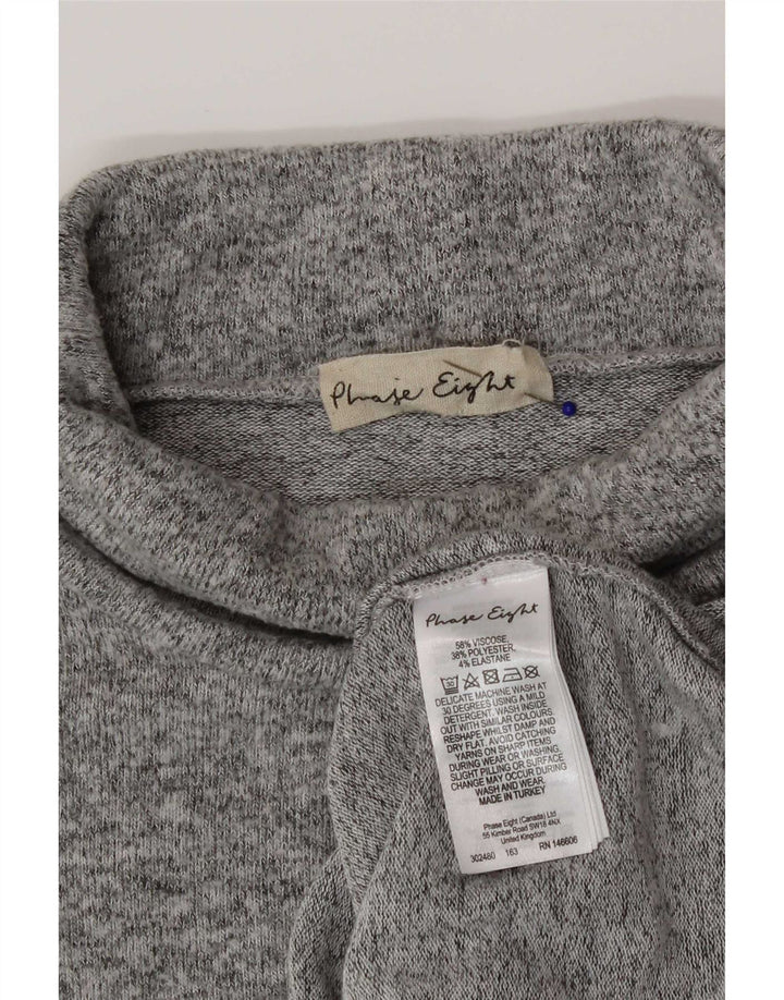 Damski sweter z golfem Phase Eight UK 18 XL, szara wiskoza