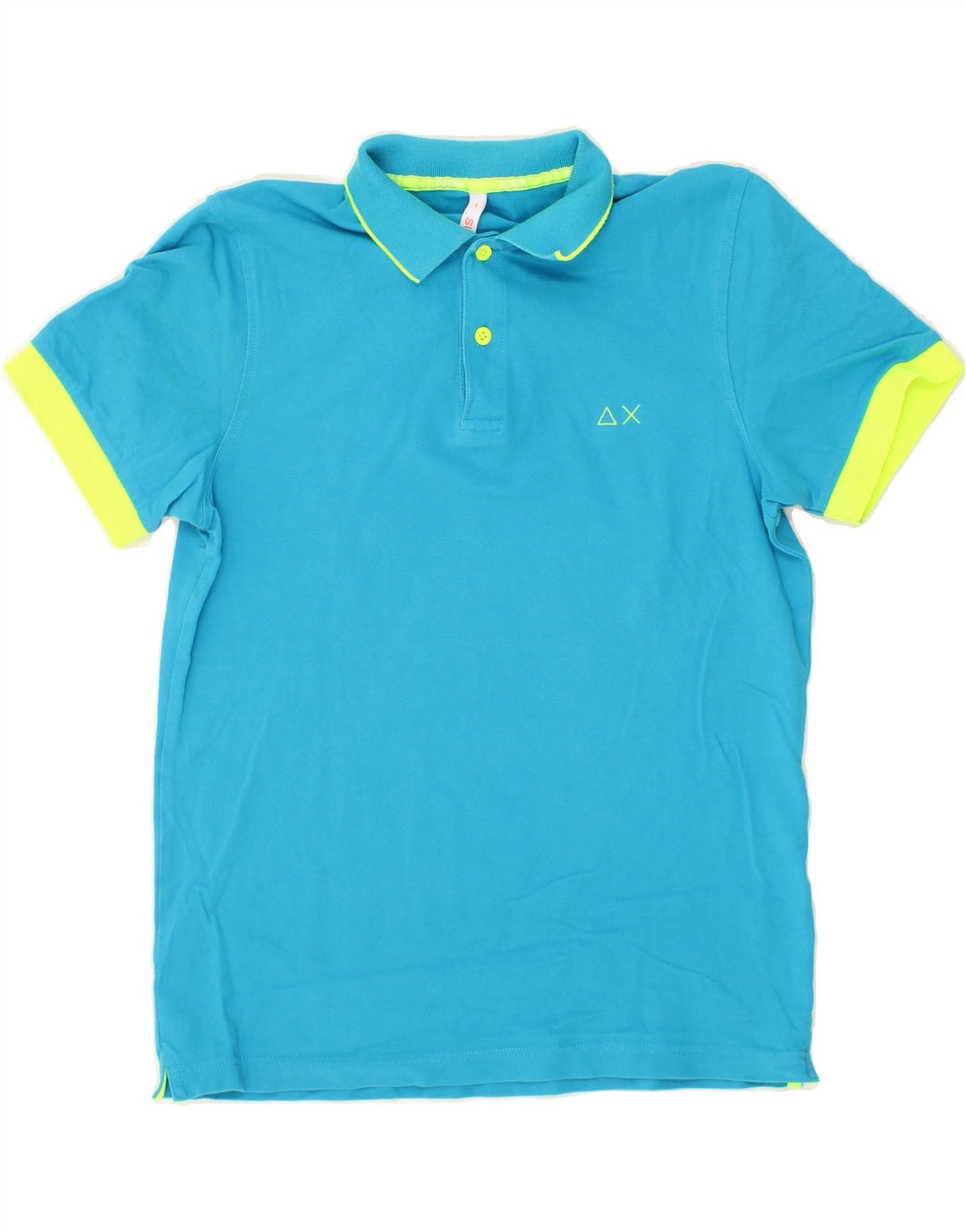 SUN68 Mens Polo Shirt Small Blue Cotton Vintage Sun68 and Second-Hand Sun68 from Messina Hembry 