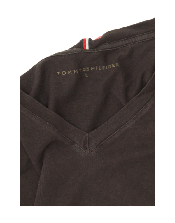 T-shirt damski Tommy Hilfiger Top UK 16, duży, czarny