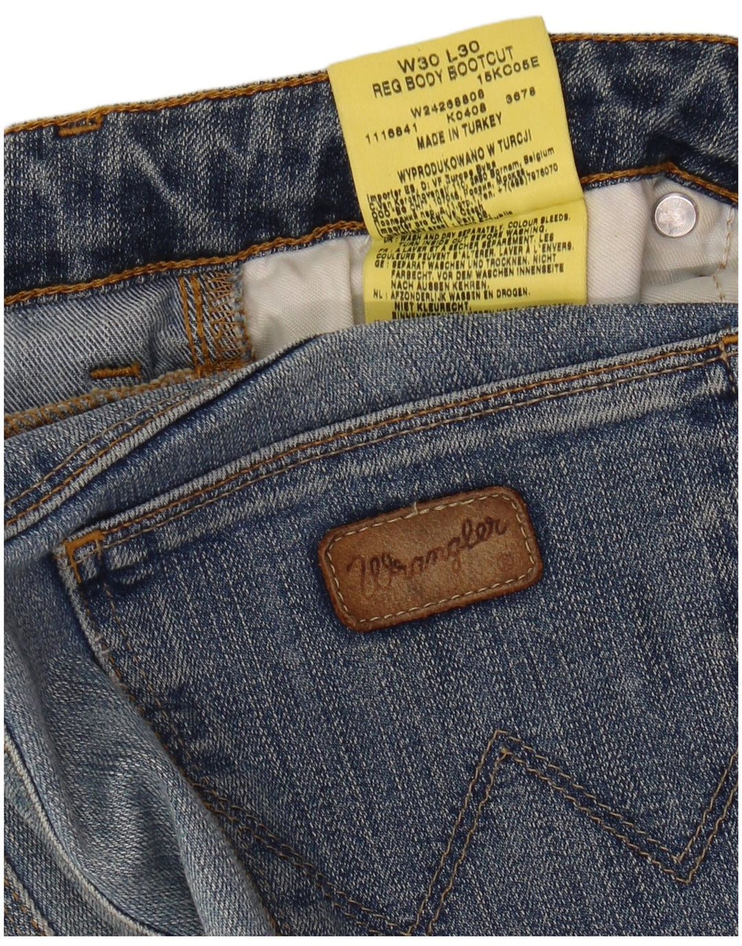 Damskie jeansy Bootcut Wrangler W30 L30 Niebieskie, bawełniane