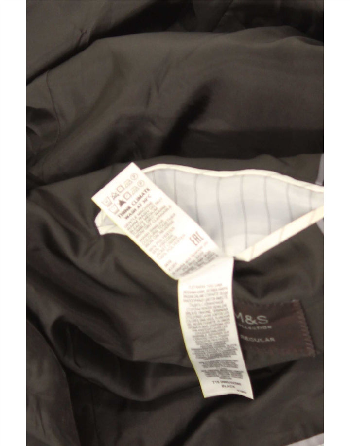 Marks & Spencer Męska marynarka zapinana na 2 guziki, UK 46 XL, czarny poliester