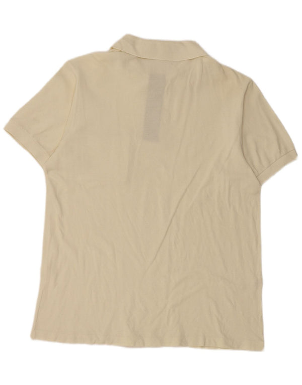 Męska koszulka polo LACOSTE, rozmiar 4, średnia, złamanej bieli, bawełniana