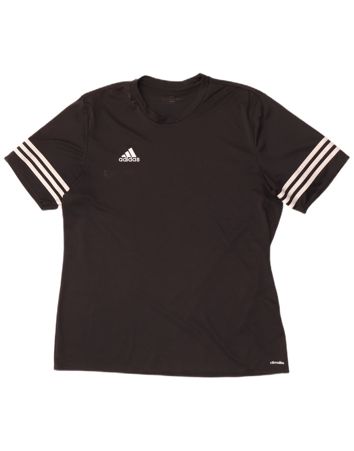 Adidas Męska koszulka Climalite Top, duża, czarna, z poliestru